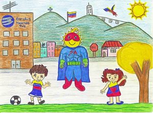 Dibujo Mejor Temática Hacemos P 300x222 - Con la familia Banplus  ¡Dibujamos País! para seleccionar al superhéroe del Plan Vacacional 2019