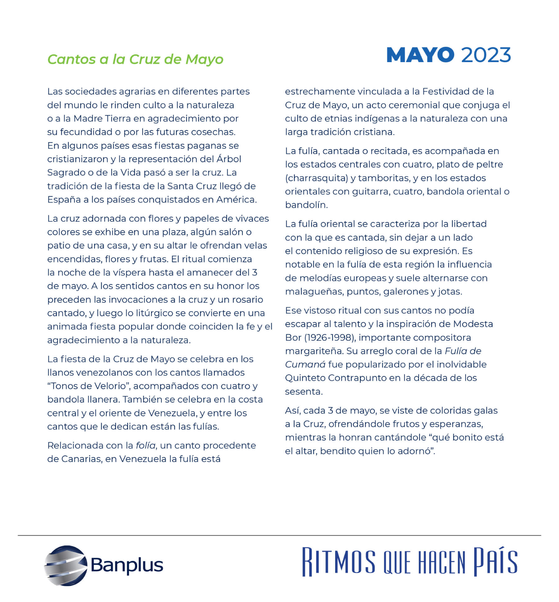 5. Mayo Textos2023 - Mayo 2023