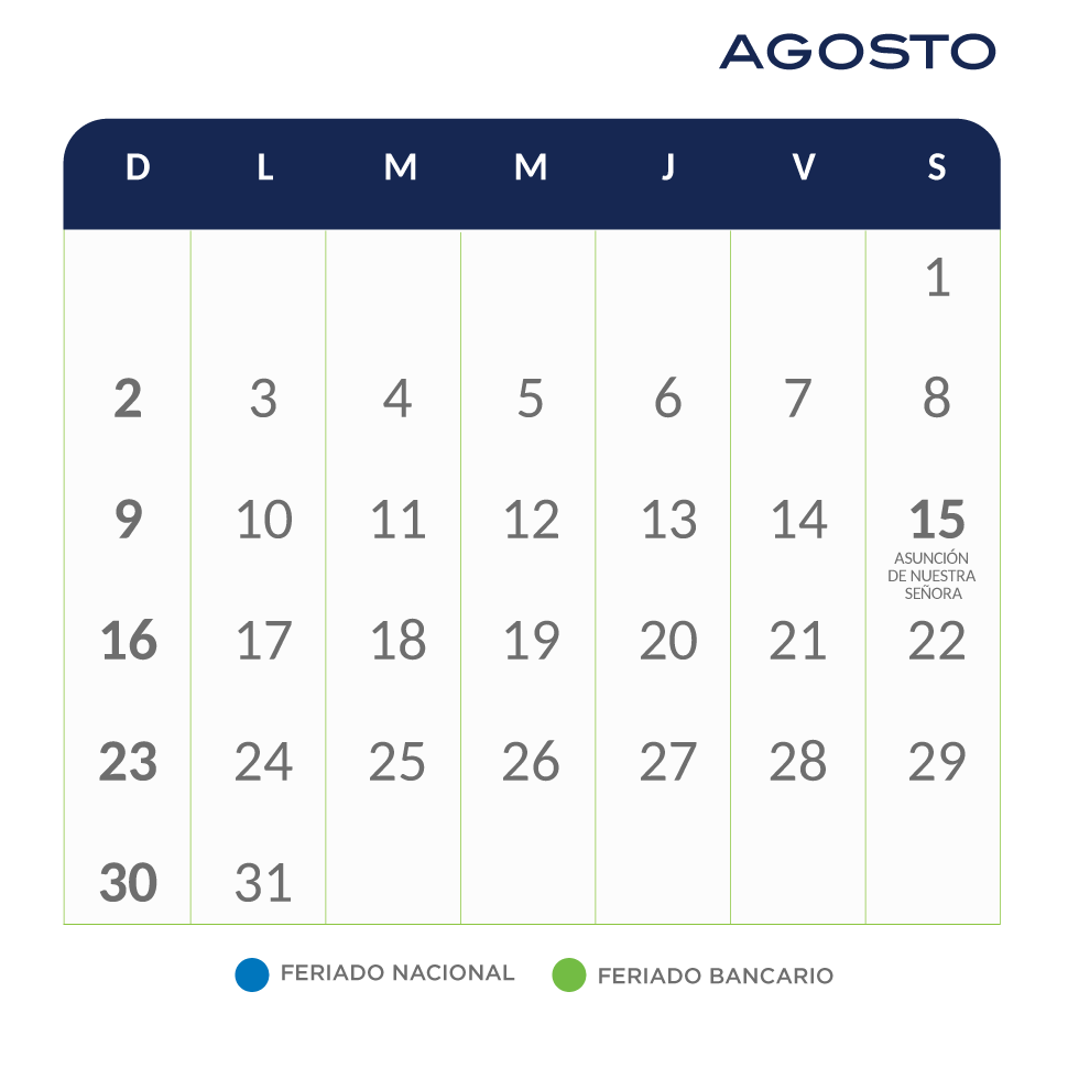 Banplus calendario musical AGOSTO 2026 - Calendario Musical Banplus agosto 2026 movil