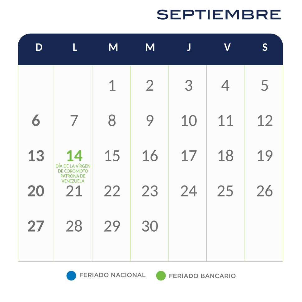 Banplus calendario musical SEPTIEMBRE 2026 - Calendario Musical Banplus septiembre 2026 movil