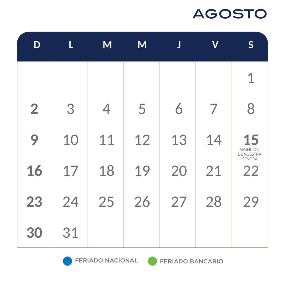 Banplus calendario musical AGOSTO 2026 - Calendario Musical Banplus agosto 2026 movil