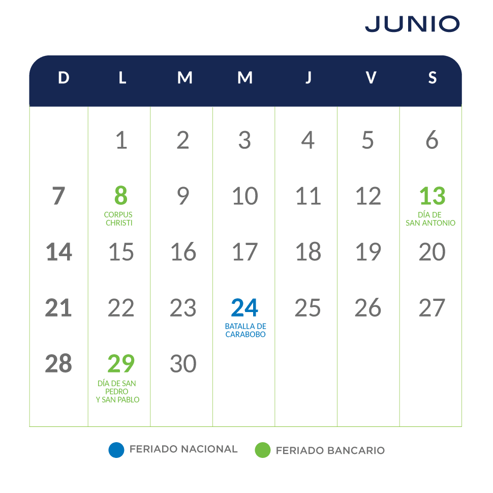 Banplus calendario musical JUNIO 2026 - Calendario Musical Banplus Junio 2026 movil