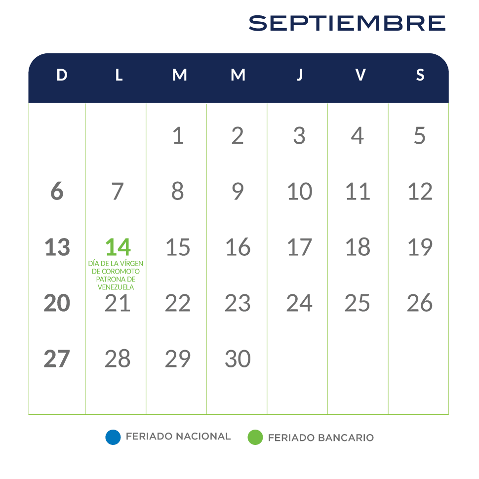 Banplus calendario musical SEPTIEMBRE 2026 - Calendario Musical Banplus septiembre 2026 movil